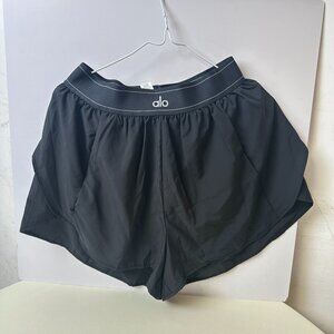 Alo Black Double Layer SportsShorts Women's Size S
